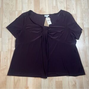 Coldwater Creek Womens New With Tags Brown Waterfall Shape Me Technology NWT 3XL